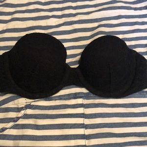 Victoria’s Secret Black Lace Strapless Bra 32B